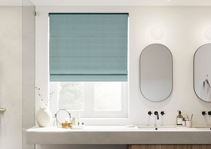Shima Faux Silk, Azure - Twist&Fit Roman Blind - Image 3
